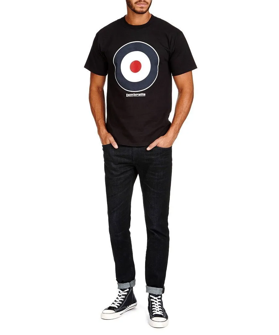 Lambretta Mens T Shirt Target Design - Black