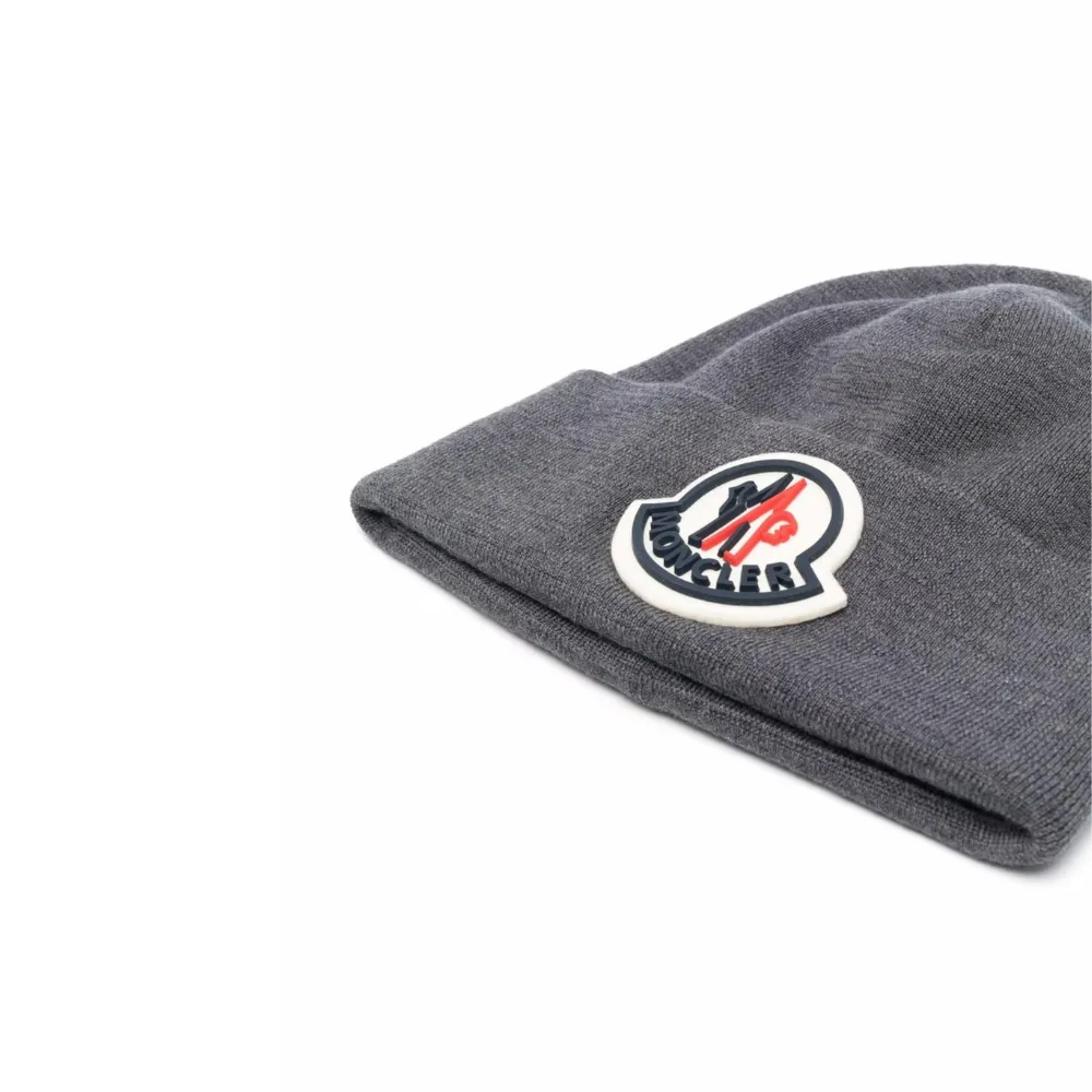 Logo-Patch Wool Beanie