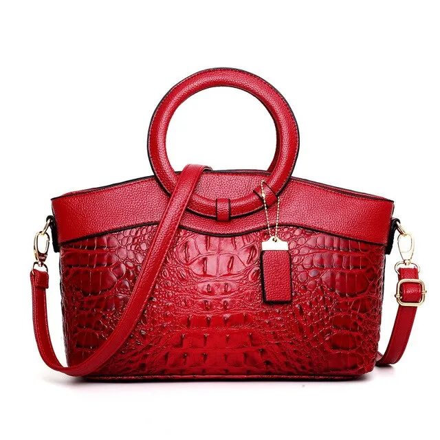 Luxury Designer Crocodile Leather Tote Bag, Shoulder Bag and Handbag