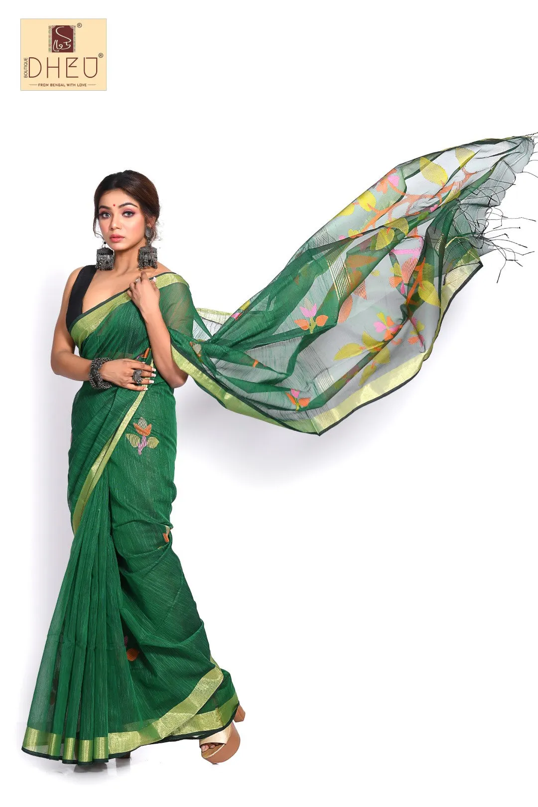 Matka Muslin saree