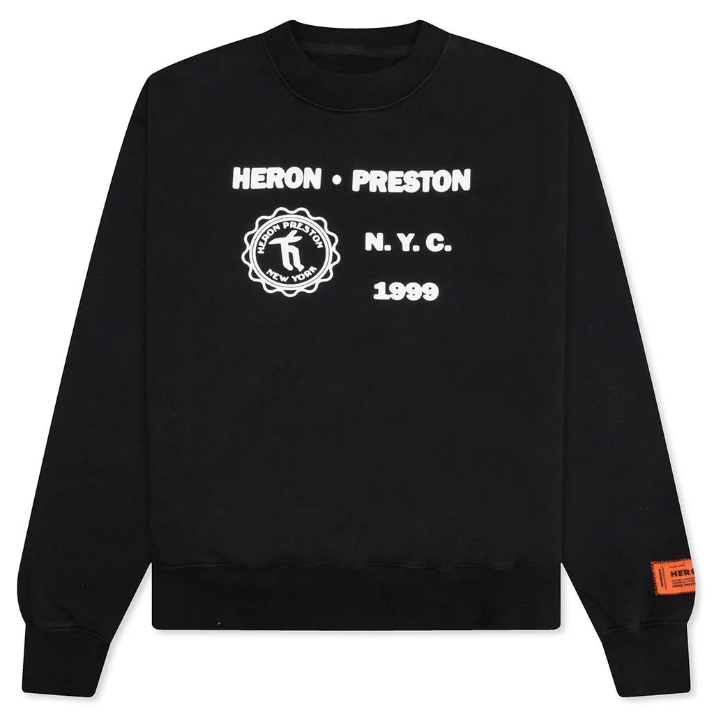 Medieval Heron Crewneck - Black/White