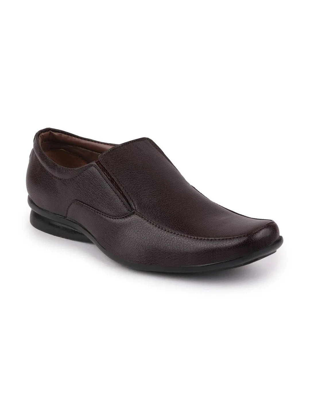 Men Brown Formal Slip-On Shoes