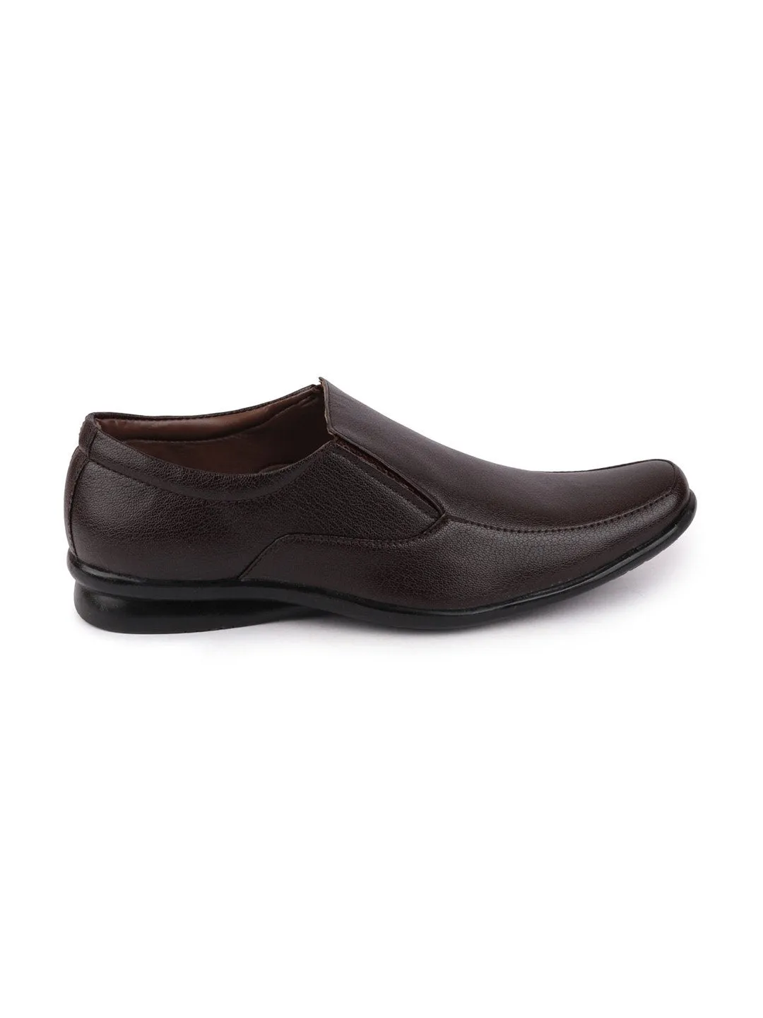 Men Brown Formal Slip-On Shoes