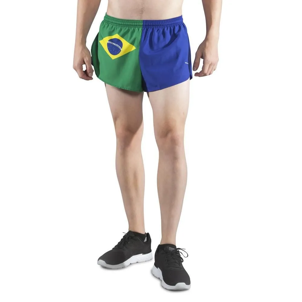 Men's 1" Elite Split Shorts- Brazil