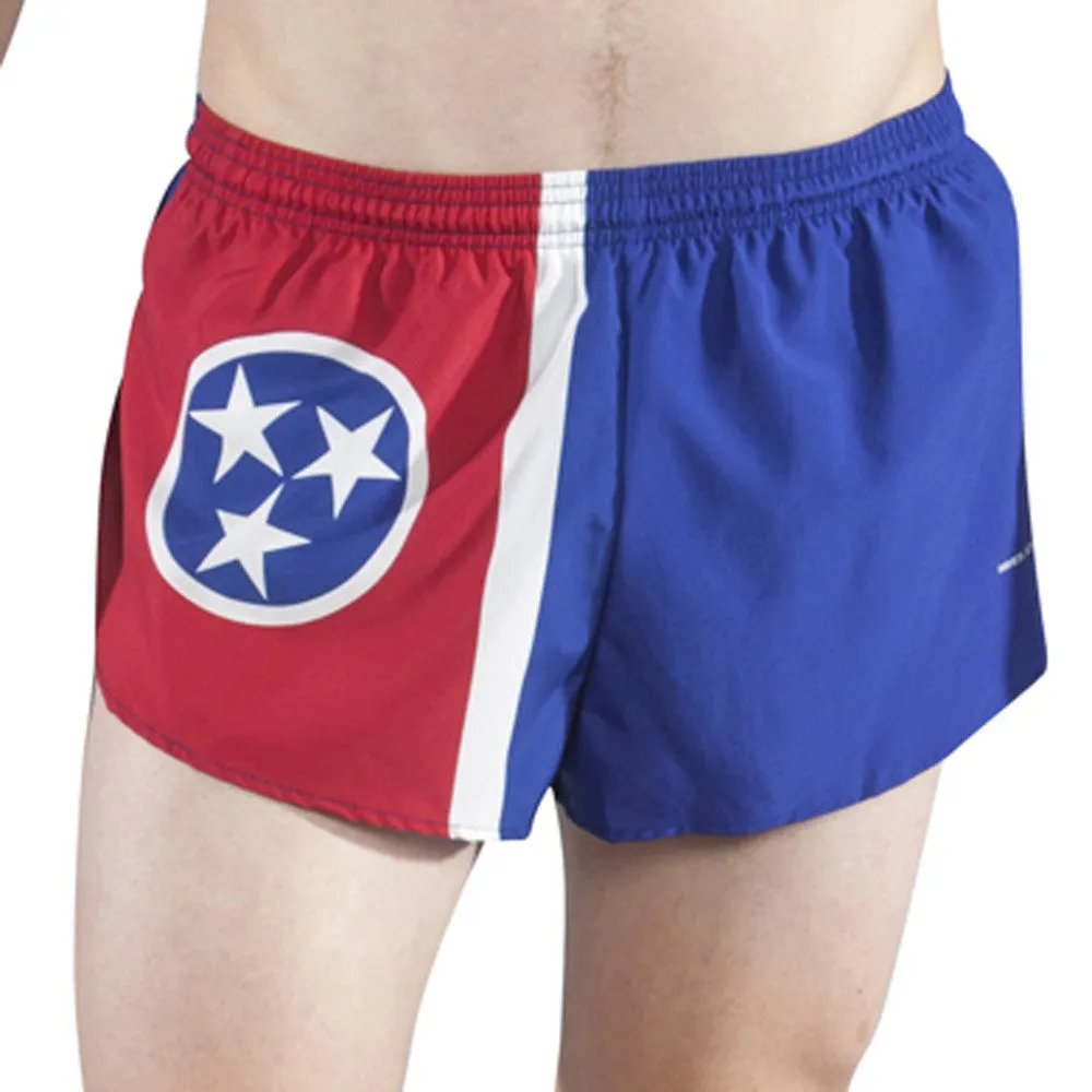 Men's 1" Elite Split Shorts- Tennessee