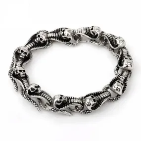 Men’s Stainless Steel Cobra Skull Bracelet