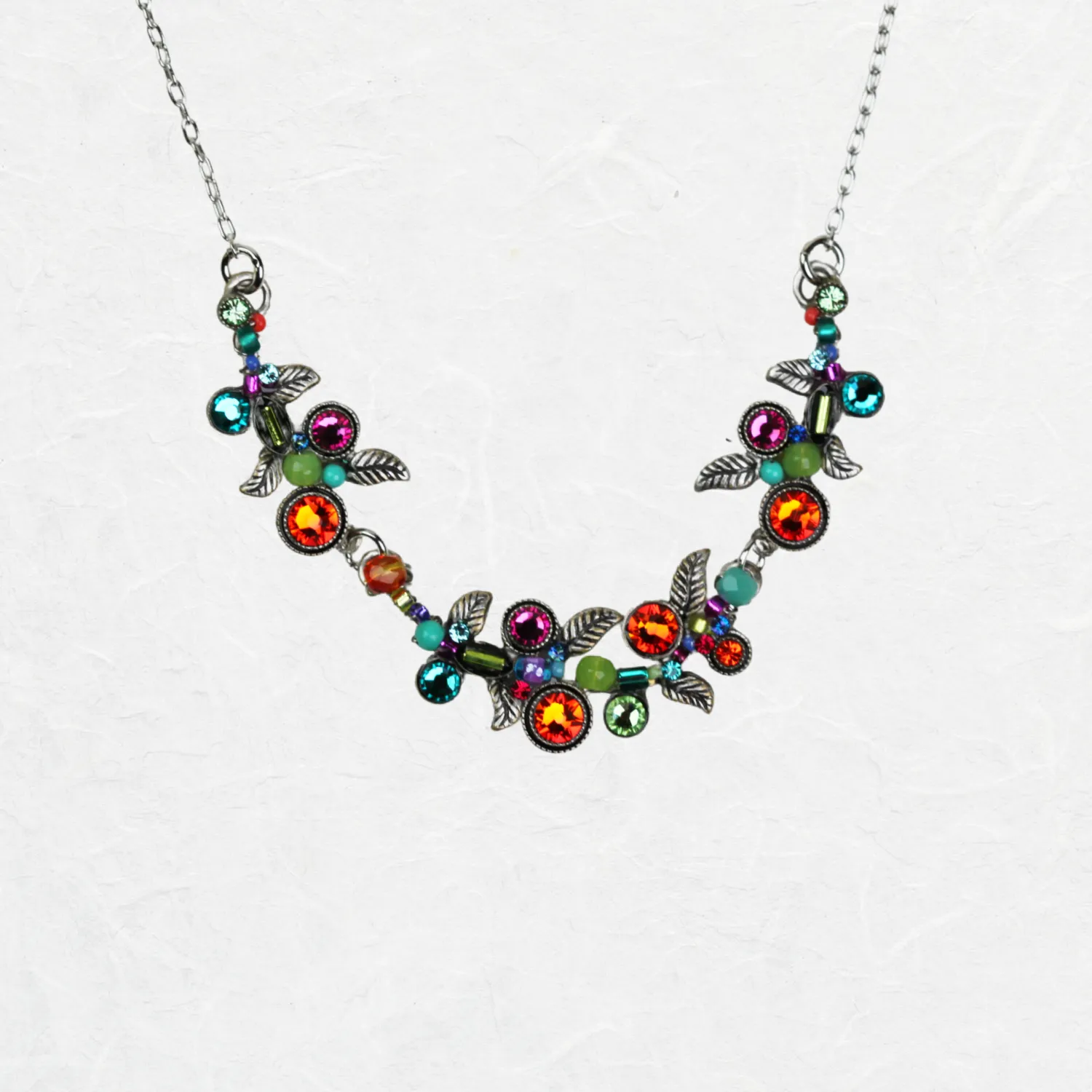 Multicolor Petite Scallop Necklace