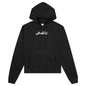 Paint Arrow Slim Hoodie - Black/White