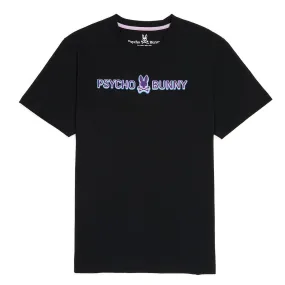 Psycho Bunny Mens Greenwich Graphic Tee - Black