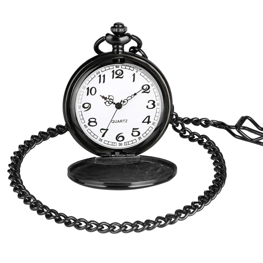 "To My Son" Steampunk Vintage Quartz Chain Link Pocket Watch