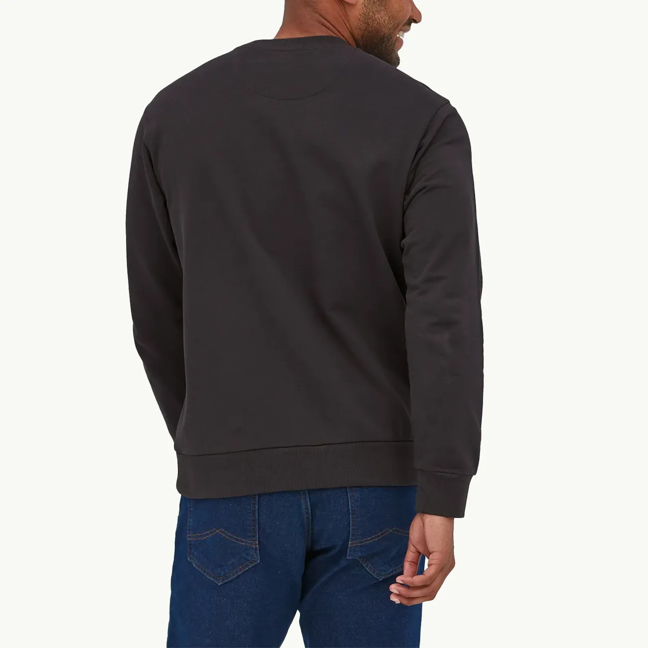 REGENERATIVE ORGANIC CERTIFIED COTTON CREWNECK SWEATSHIRT INK BLACK