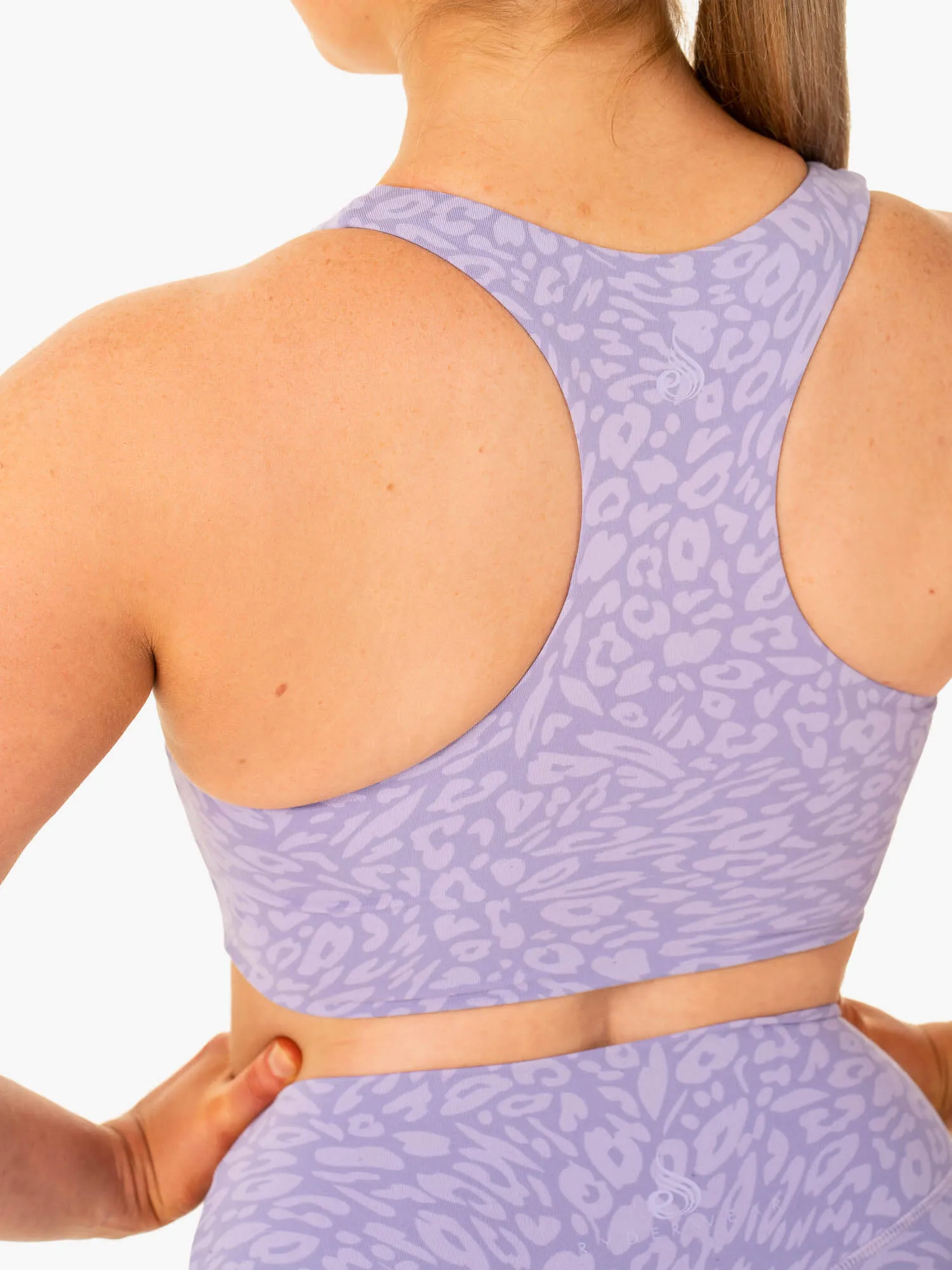 Rotation Sports Bra - Iris Leopard