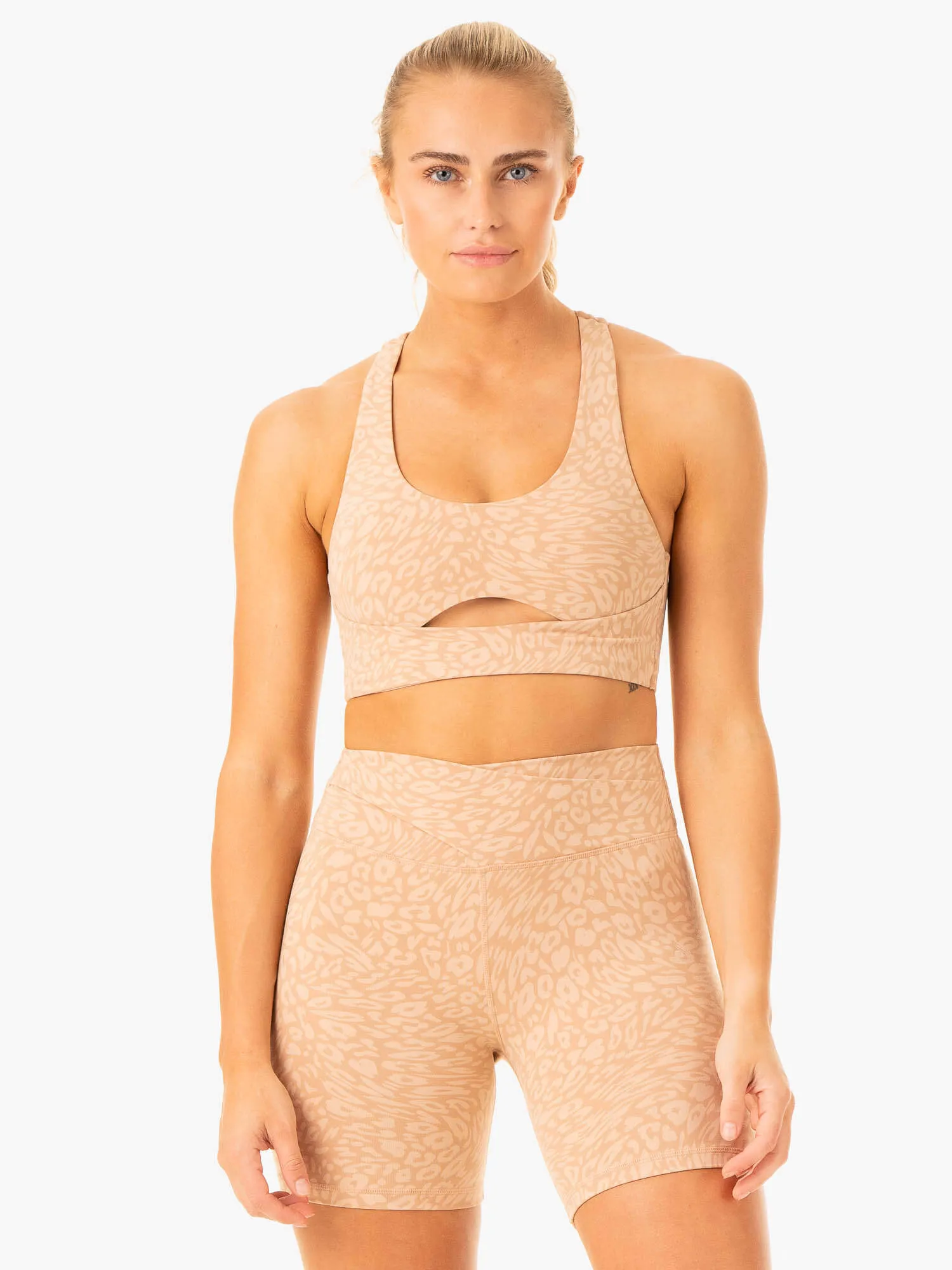 Rotation Sports Bra - Sandstone Leopard