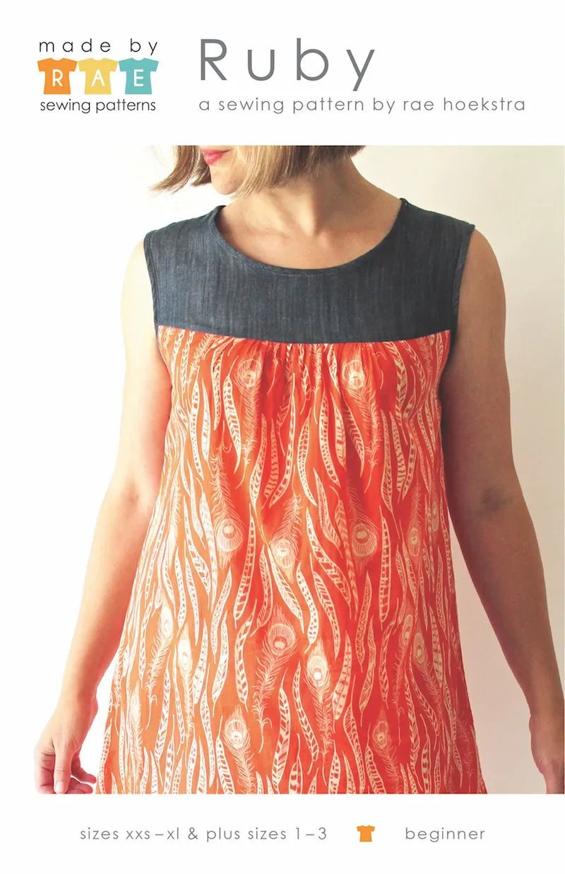 Ruby Dress & Top Paper Pattern XS, S, M, L, XL, Plus Sizes 1-3