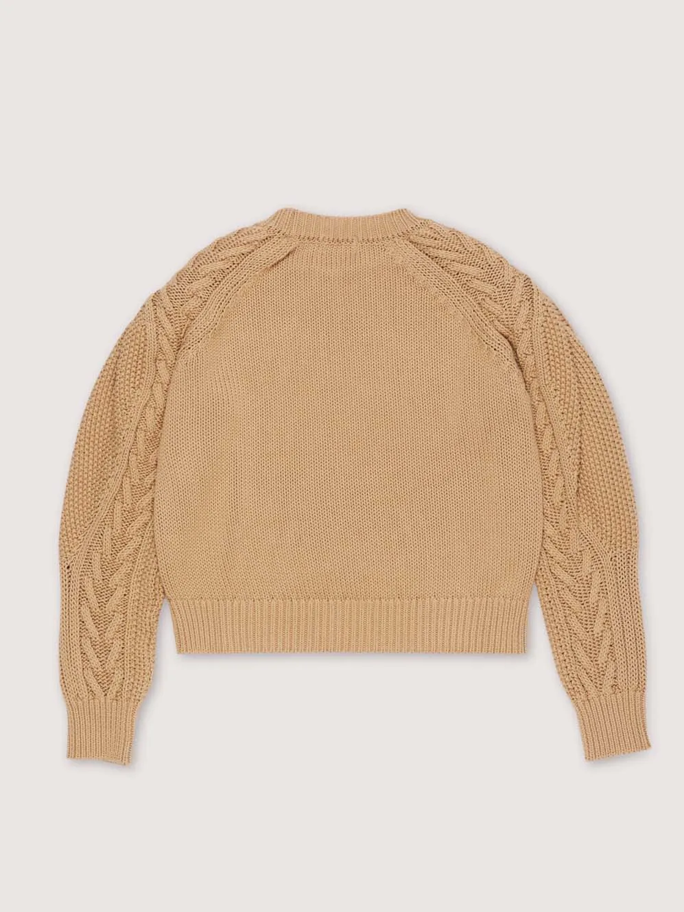 Sand Cable Knit Jumper