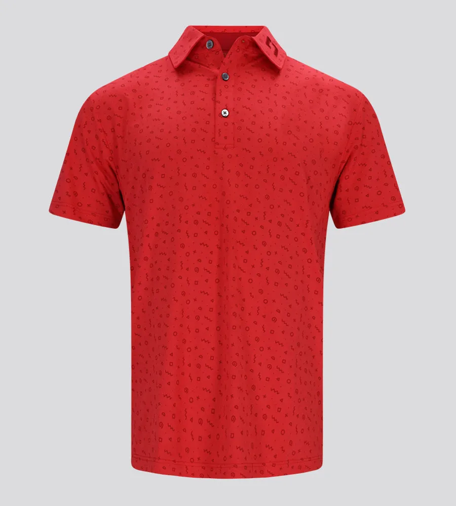 SQUIGGLE POLO - RED