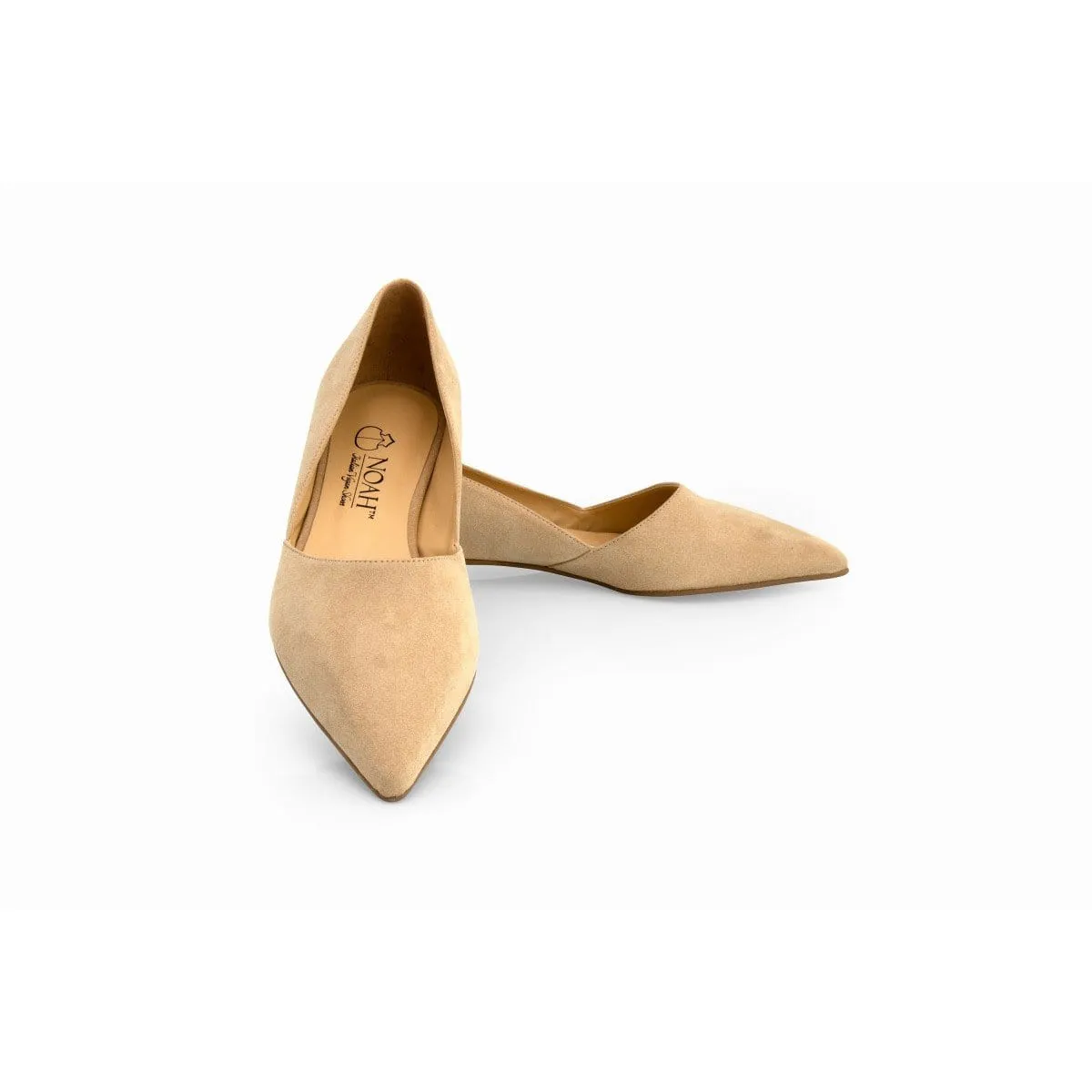 Stefania Vegan Suede Flat | Beige