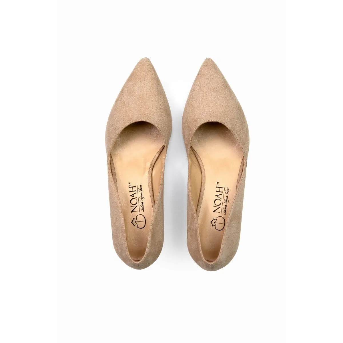 Stefania Vegan Suede Flat | Beige