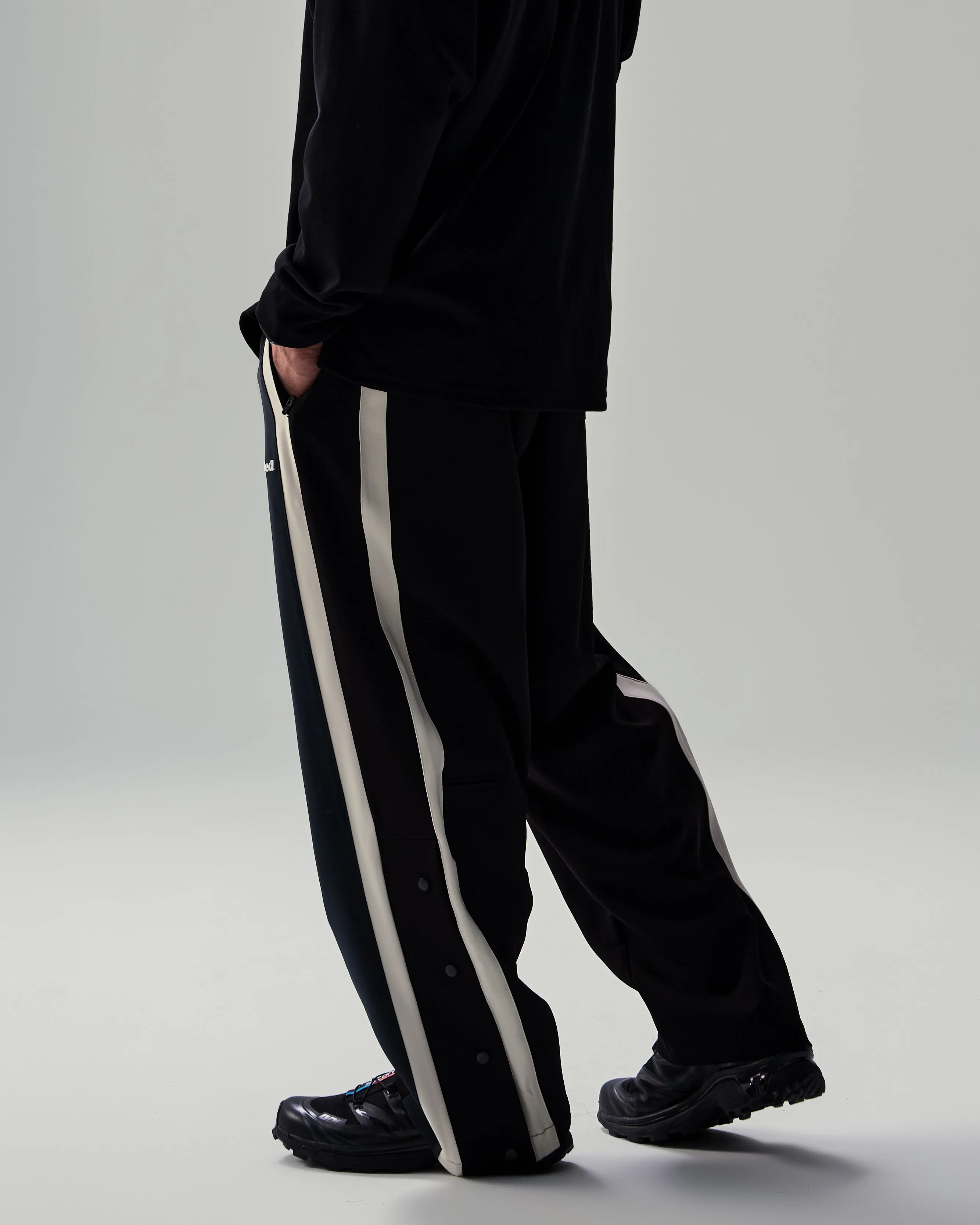 Stripe Pockets Tech Wide Pants