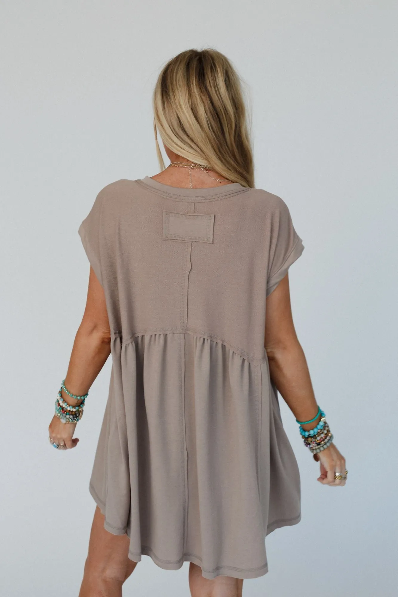 Sweet Nothings Baby Doll Dress - Khaki