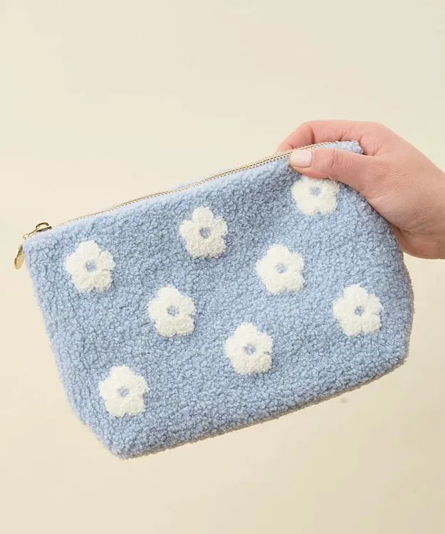 Teddy Pouch - Flower Blue