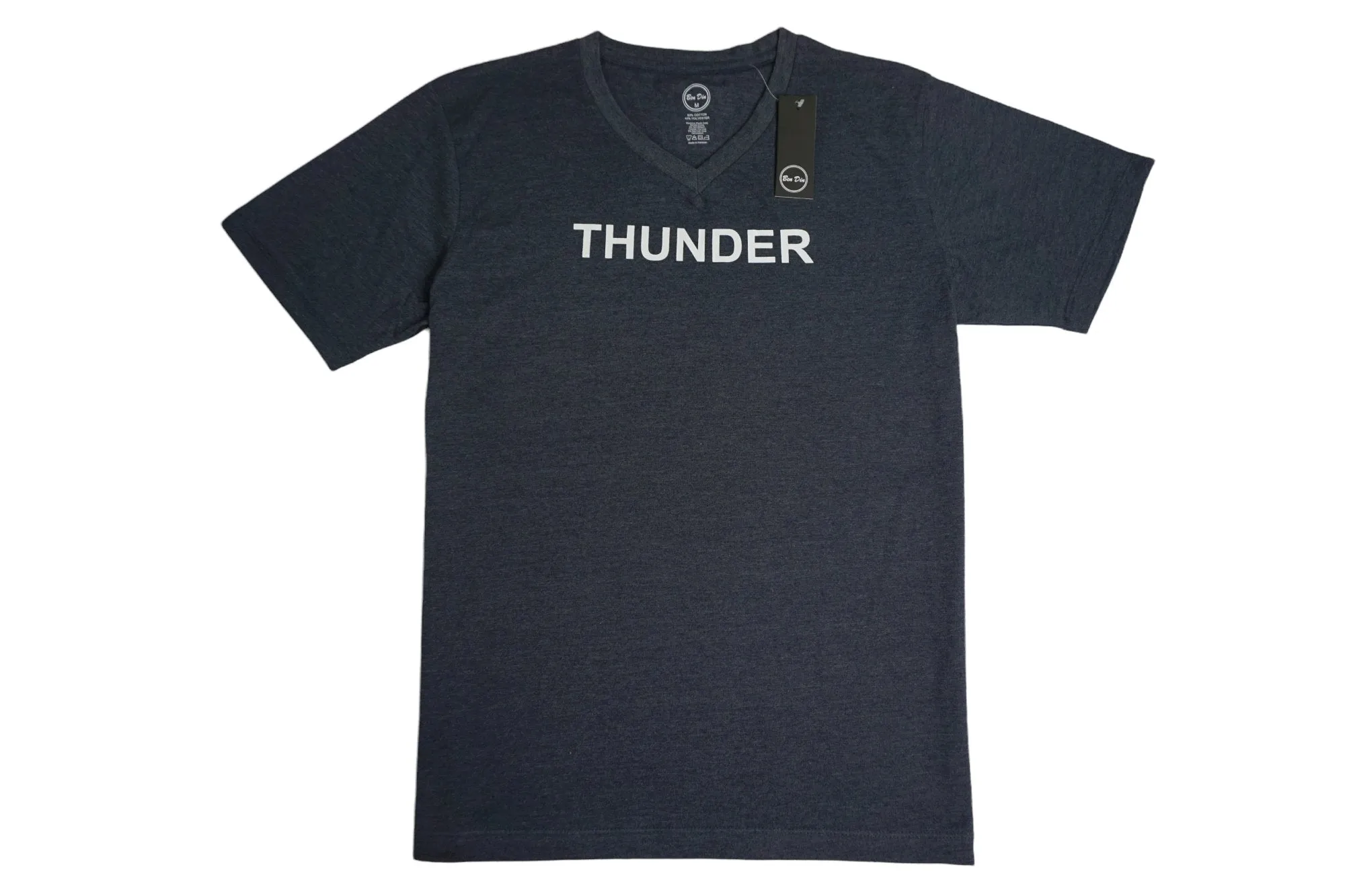 Thunder V-Neck T-Shirt for Men - Soft Fitted Summer Tee