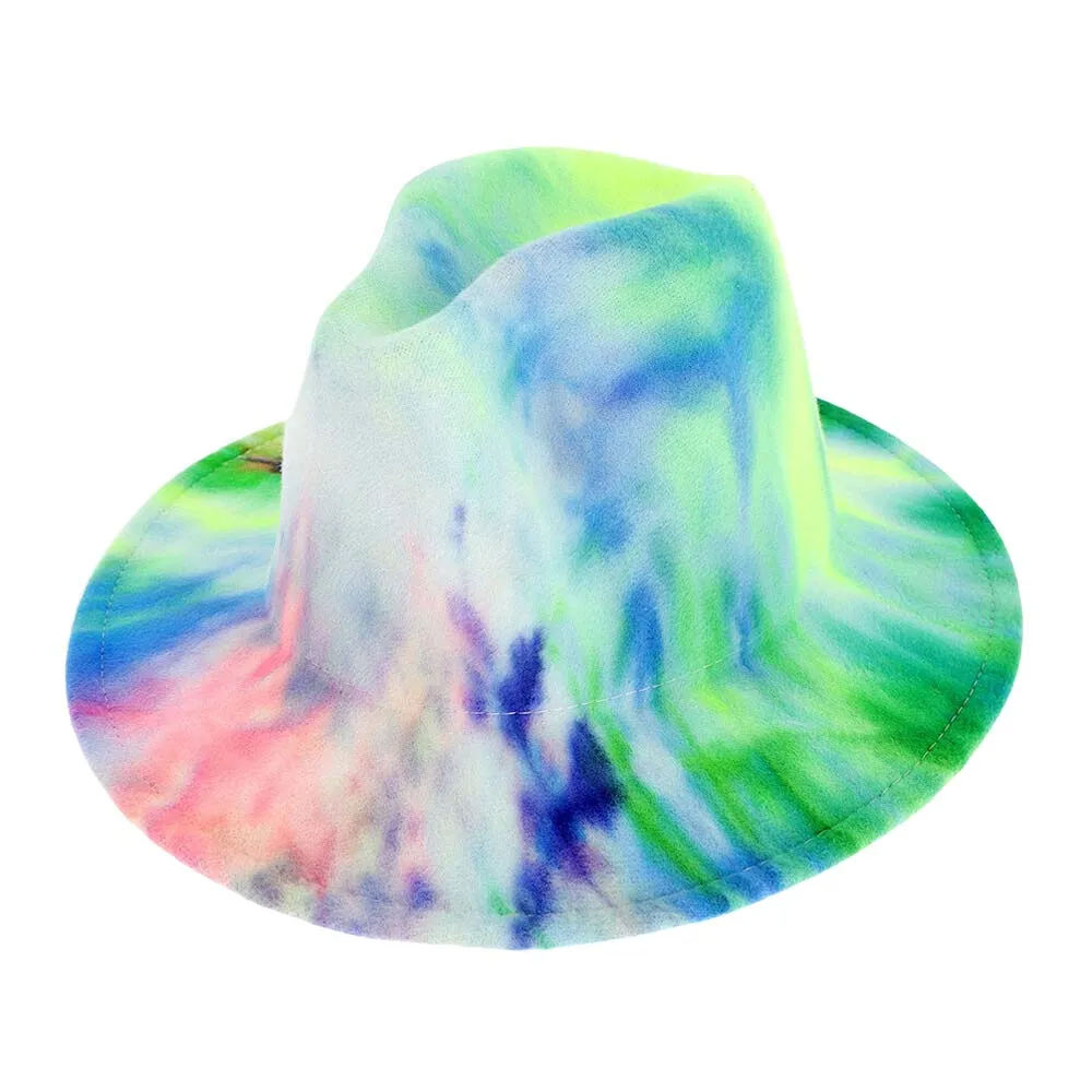 Tie Dye Patterned Panama Hat