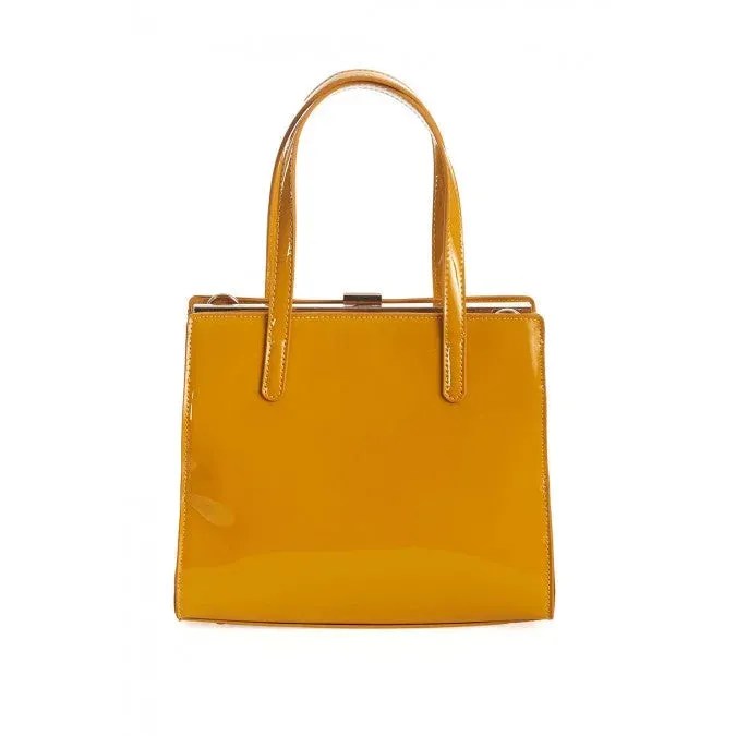 Vintage Mustard Yellow Patent Handbag