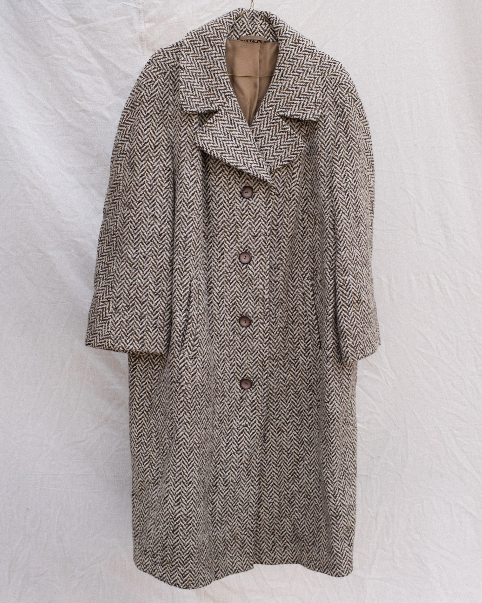 Vintage Wool Herringbone BERLIN Coat #3 (S/M)