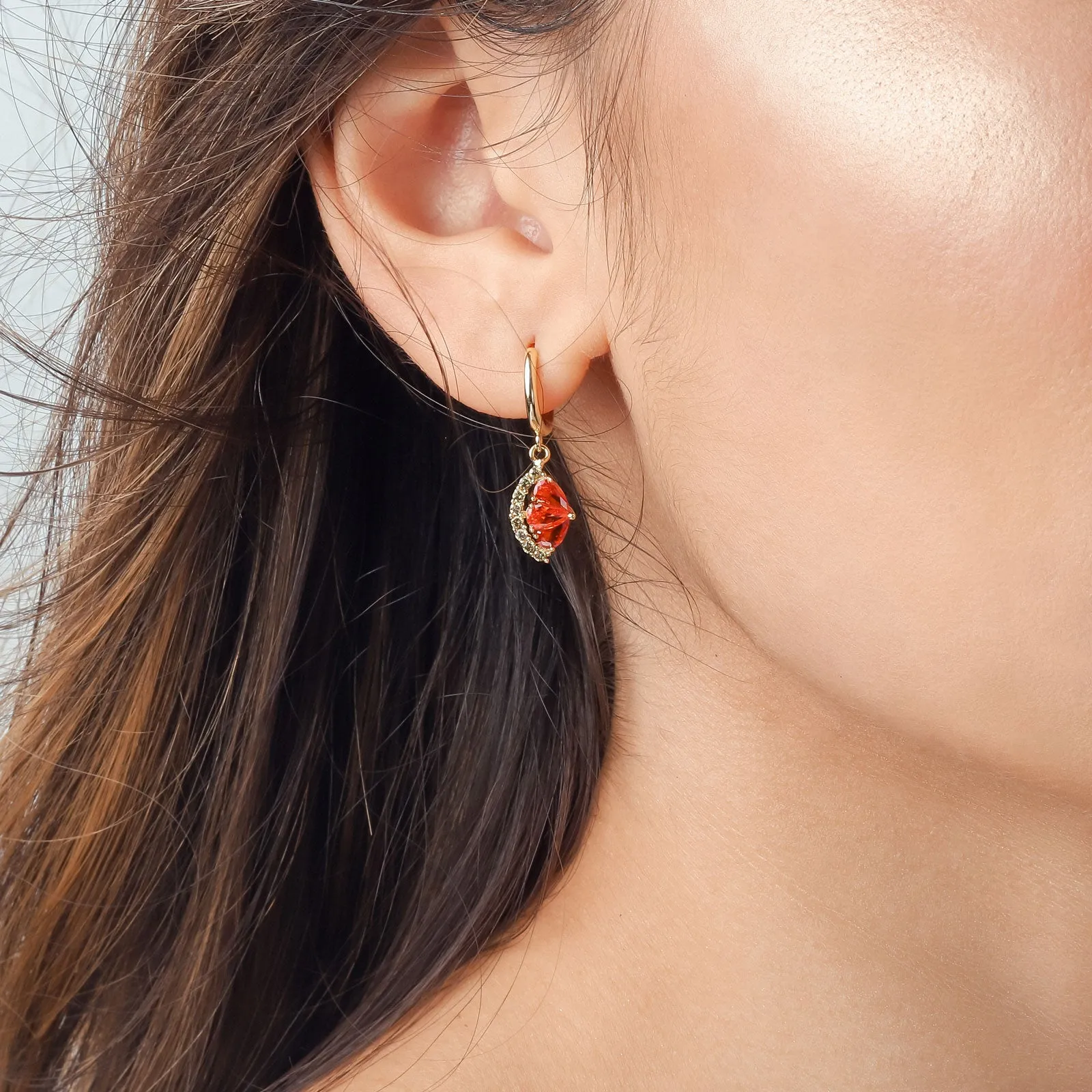 Watermelon Hoop Earrings