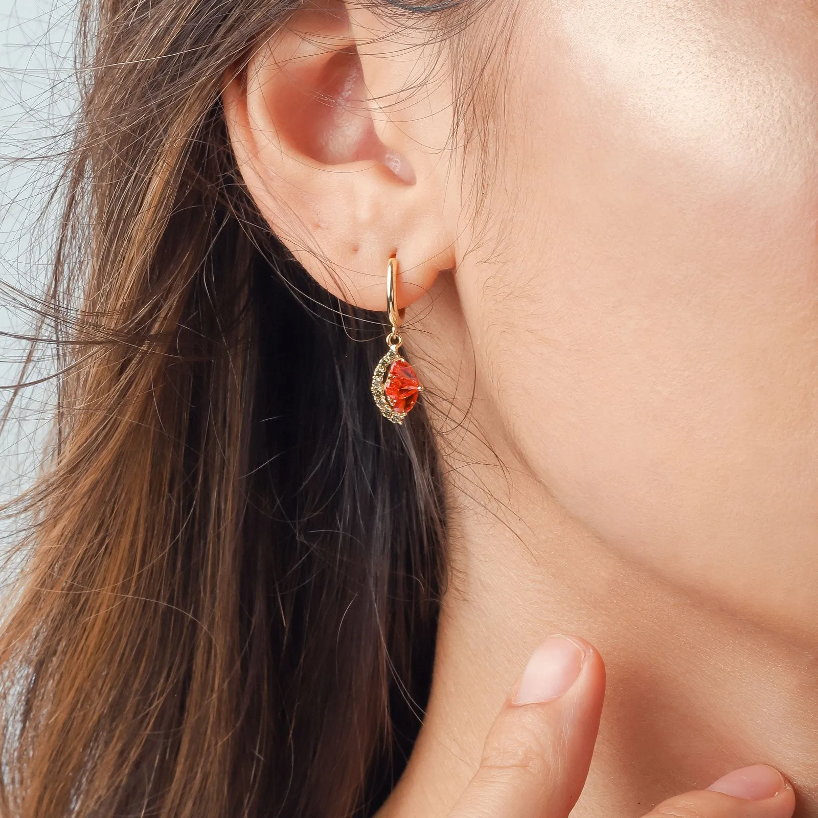 Watermelon Hoop Earrings