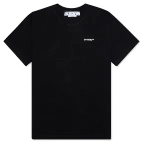 Wave Outl Diag Slim S/S Tee - Black/White