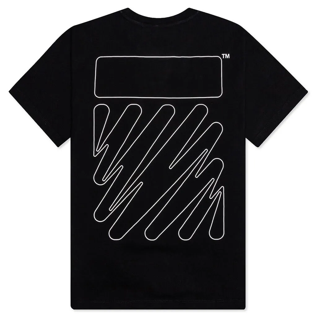 Wave Outl Diag Slim S/S Tee - Black/White