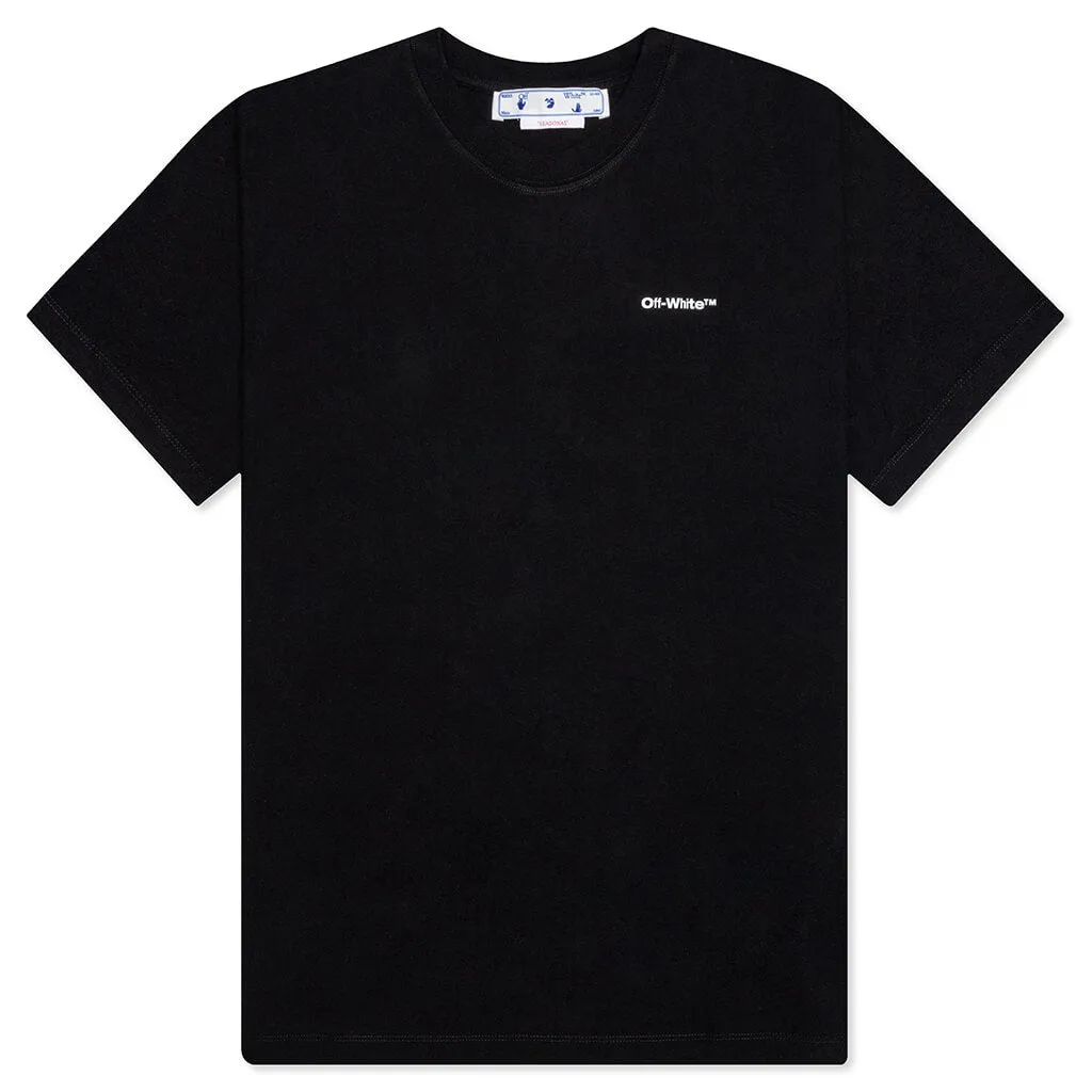 Wave Outl Diag Slim S/S Tee - Black/White