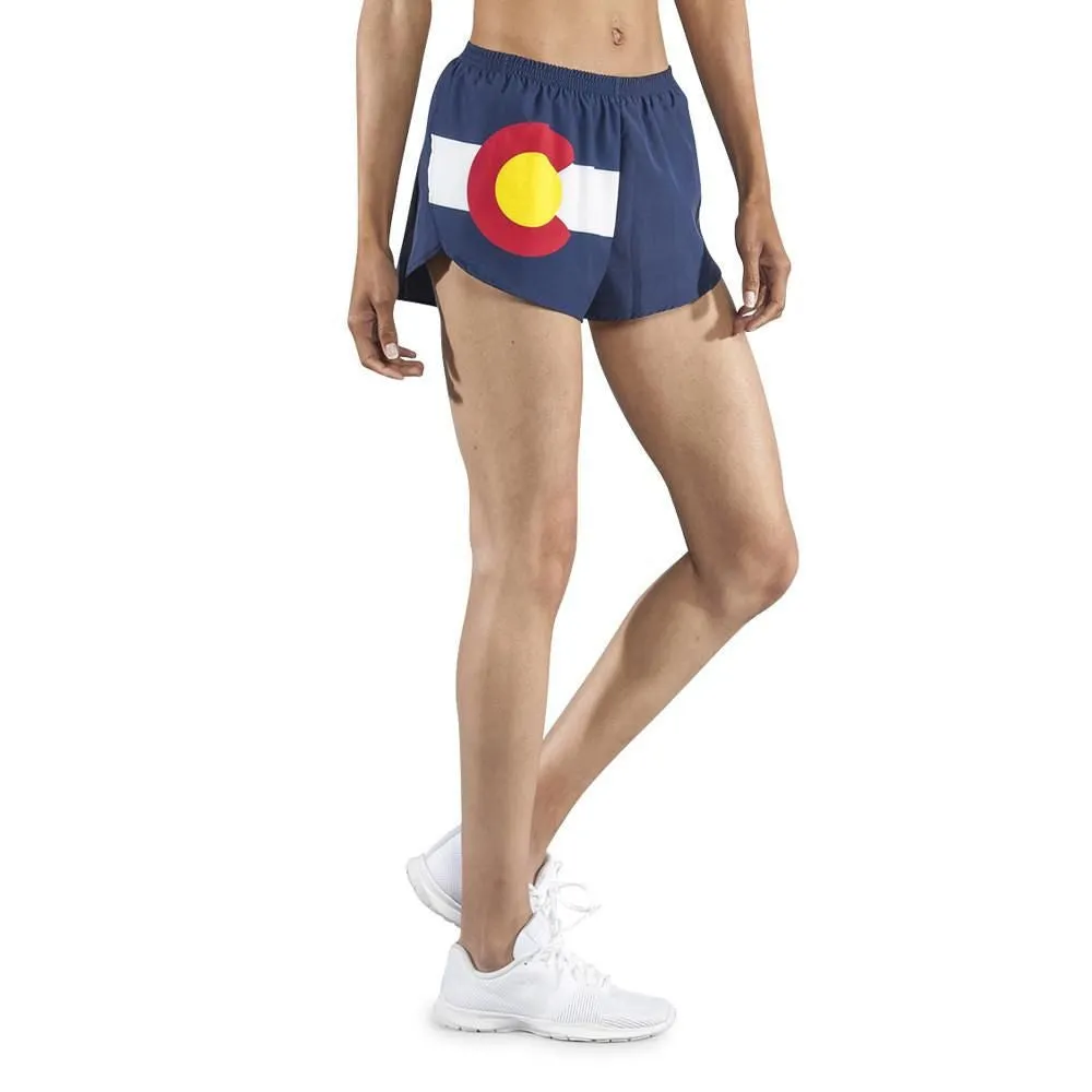 Women's 1" Elite Split Shorts- Colorado