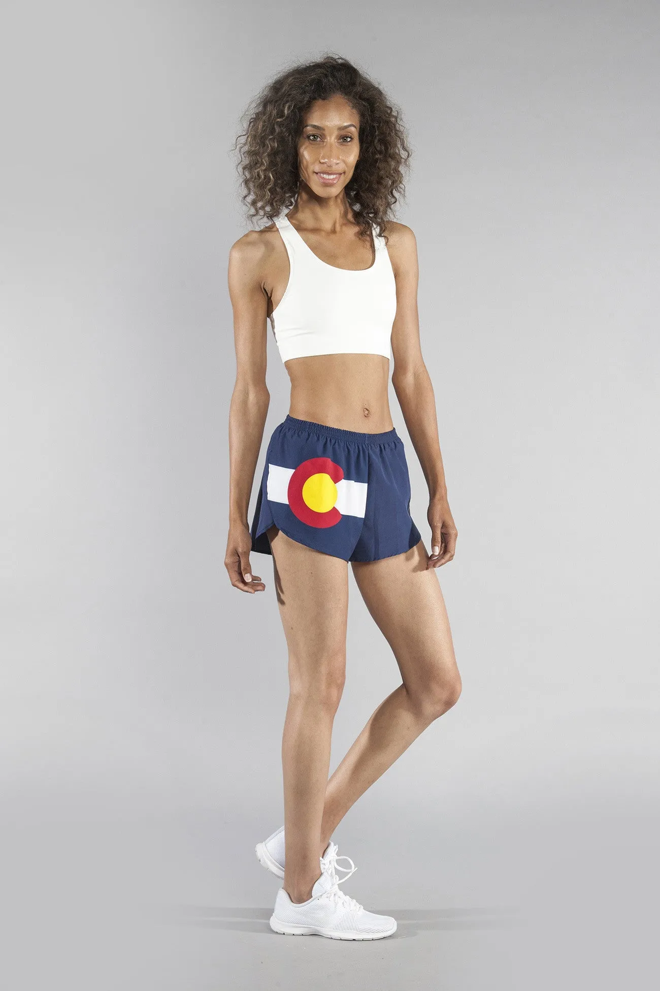 Women's 1" Elite Split Shorts- Colorado