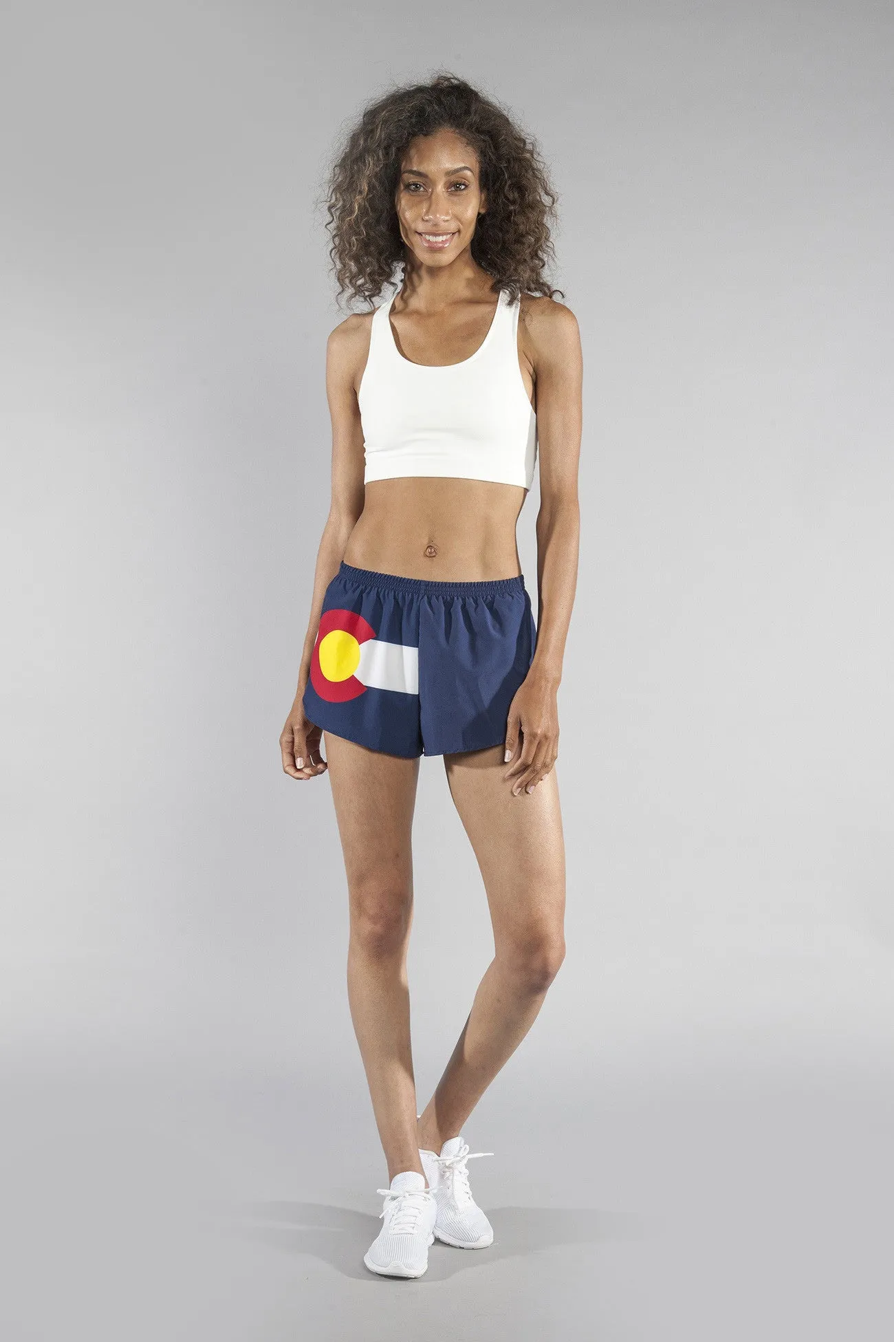 Women's 1" Elite Split Shorts- Colorado