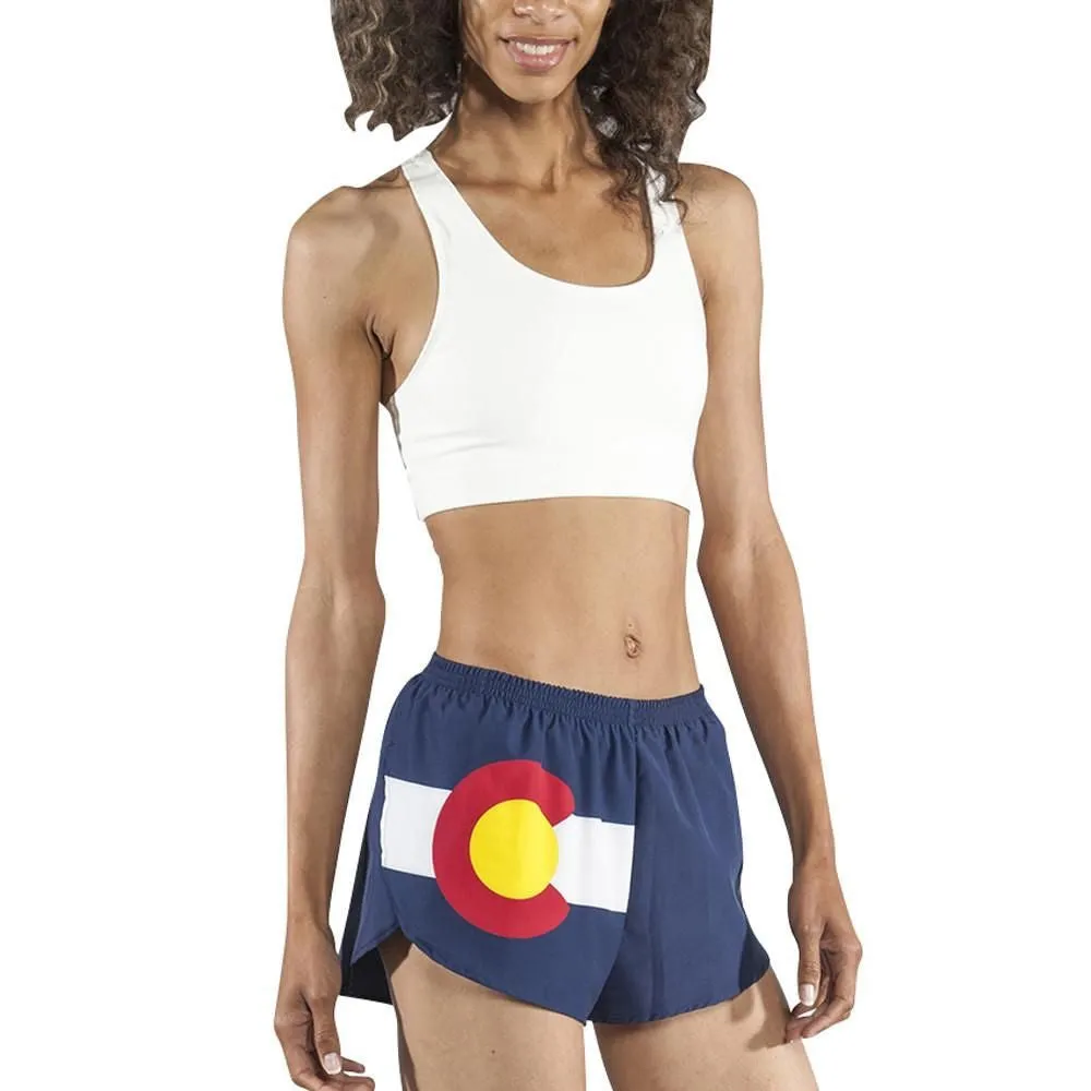 Women's 1" Elite Split Shorts- Colorado