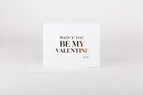 Won't You Be My Valentine Card