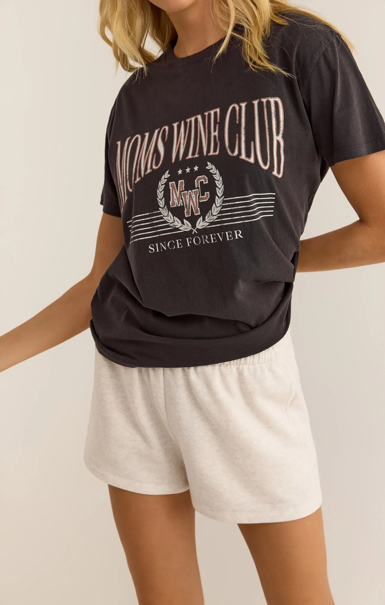 Z Supply Boyfriend Moms Wine Club Tee