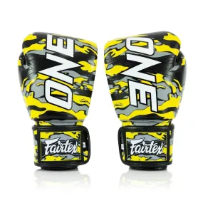 泰拳拳套 Thai Boxing Gloves : Fairtex  BGV-Premium Camouflage Yellow