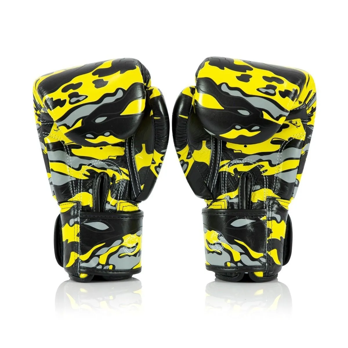 泰拳拳套 Thai Boxing Gloves : Fairtex  BGV-Premium Camouflage Yellow