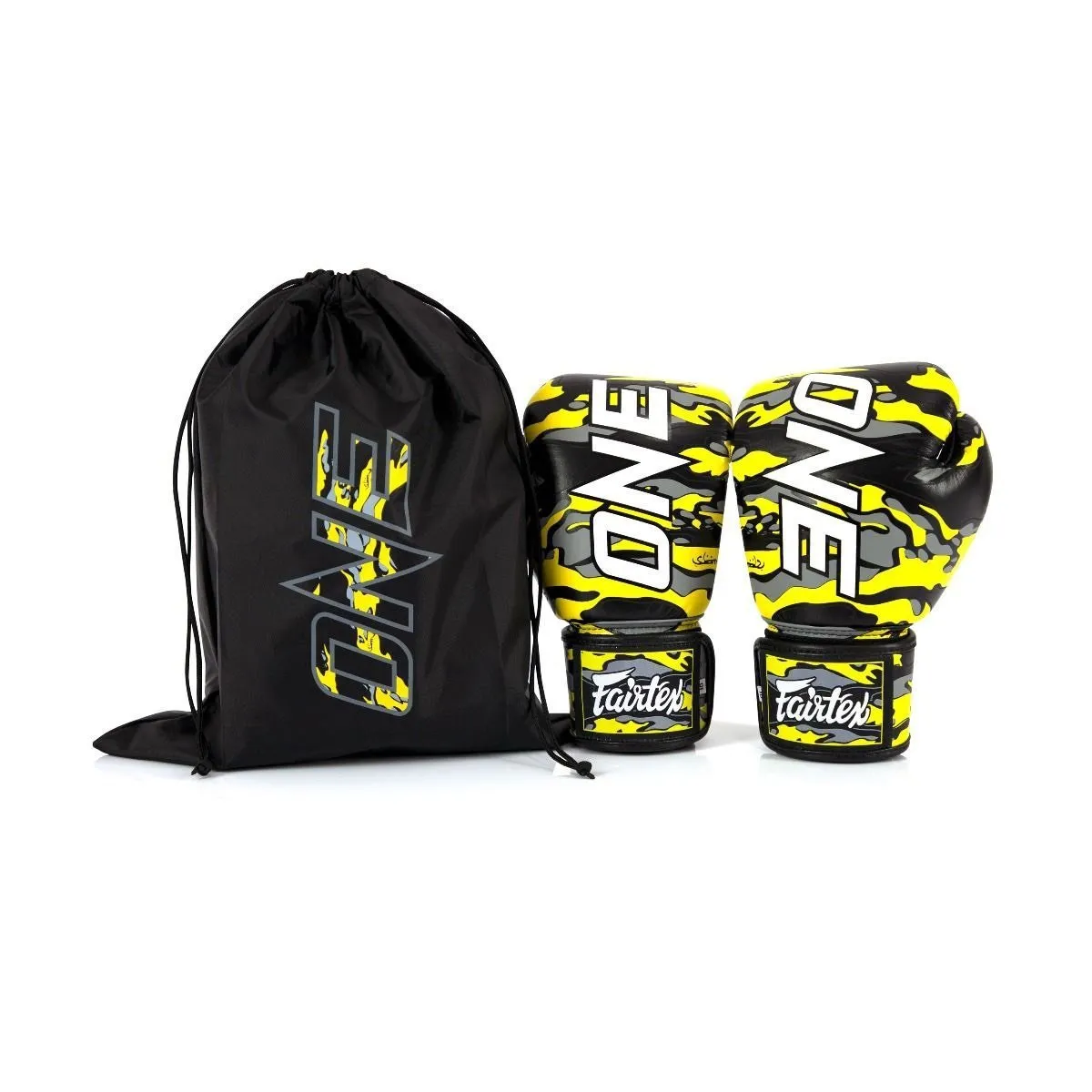 泰拳拳套 Thai Boxing Gloves : Fairtex  BGV-Premium Camouflage Yellow